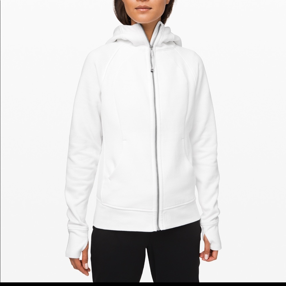 Lululemon white scuba hoodie